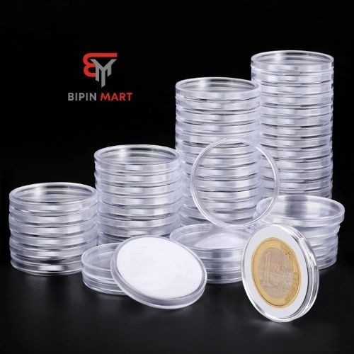 Clear plastic coin holder - clear,