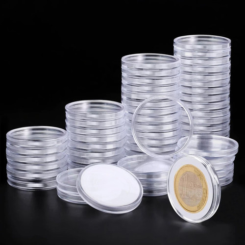 Clear plastic coin holder - plastic,